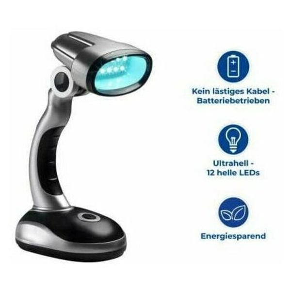 LED-lampa, trådlös - Svart