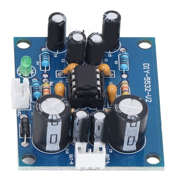 PCB Forforstærkerkort Enkelt Strømforsyning Frontpanel Dobbelt Design 5x Forstærkning 12-35V