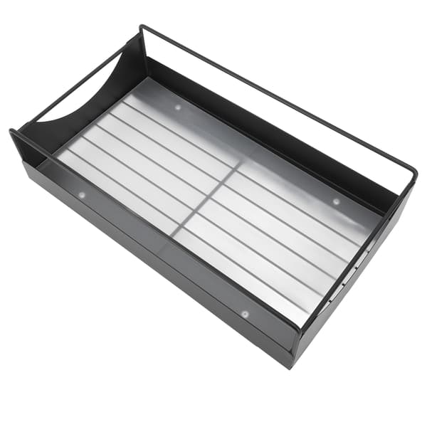 Stål Udtræksbar Skabsarrangør Sort M 227x401x85mm