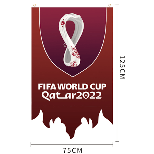 2022 kartell-VM flagga bar klubb emblem dekoration hängande flagga fans jublande flagga