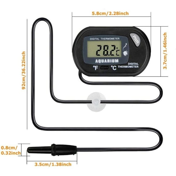 Sondtermometer Digital termometer för akvarium (4 stycken)