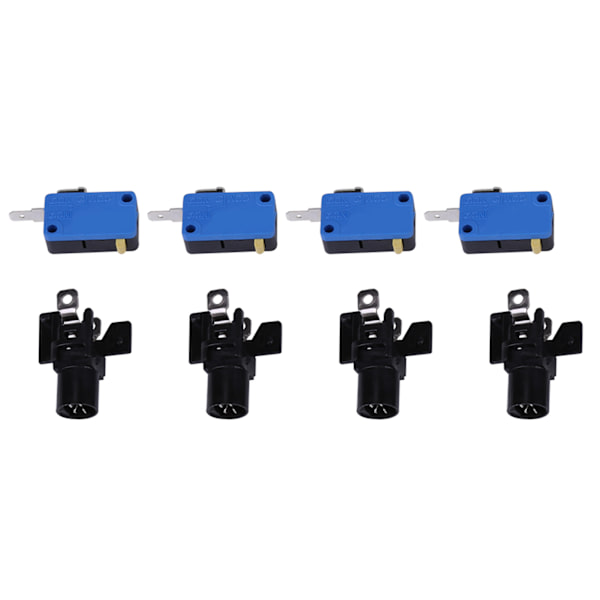 LED Arcade Button Kit - 4x starttryckknappar, 2-spelares del, LED-myntknappar