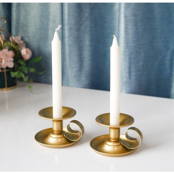 Ljusstake ornament (2 stycken) guld