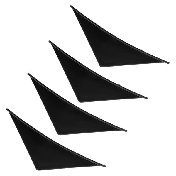 4 STK Kofanger Spoiler Læbe Splitter Diffuser Kit Universal Blank Sort Biltilbehør