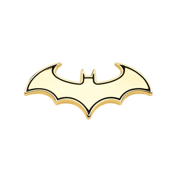 Metall Batmobile-logotyp Modifierad kroppsdekal Cover Etikett sidoetikett (Bat Gold)