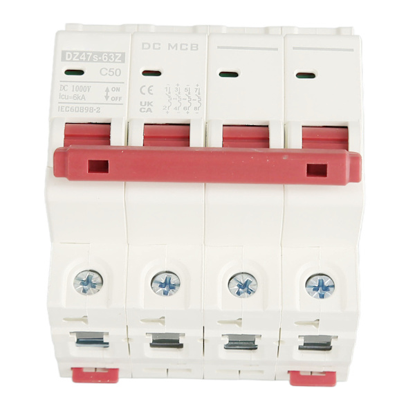 4P Mini Afbryder 6000A Brydeevne Solcelle PV System DC1000V 50A