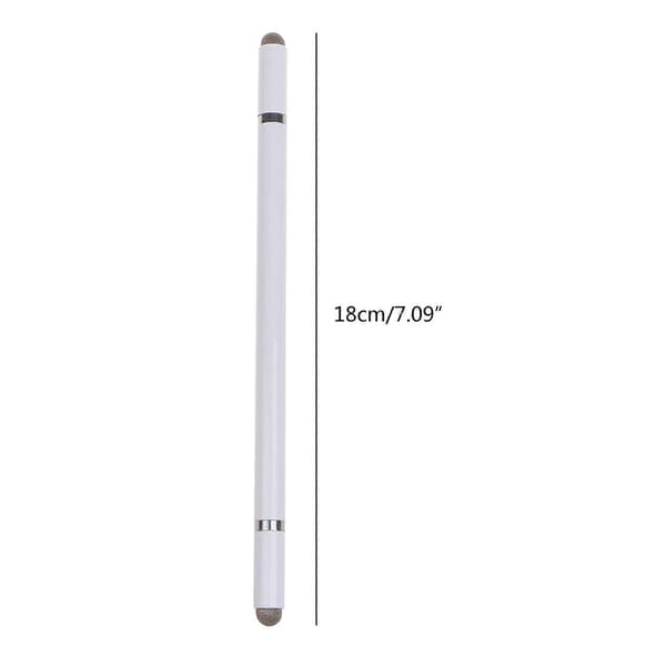4-i-1 kapacitiv pen til touchskærm stylus blyant til tablet mobiltelefon bløde spidser bærbar computer høj følsomhed dobbelt til He Silver