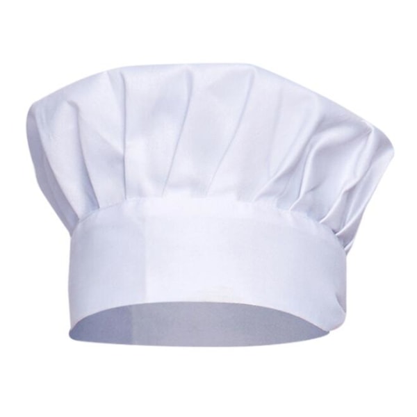 Keittiöhotellin keittiömestarin hattu (valkoinen)
