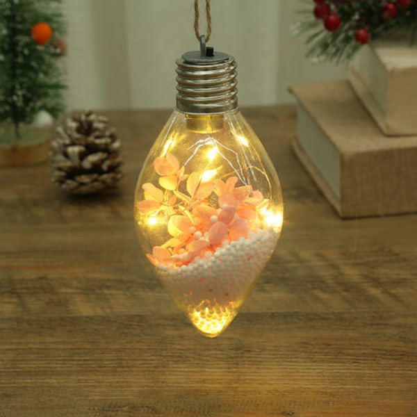 Packa klara LED-julkulor hängande lampor för julgran, födelsedag, bröllopsfest，C