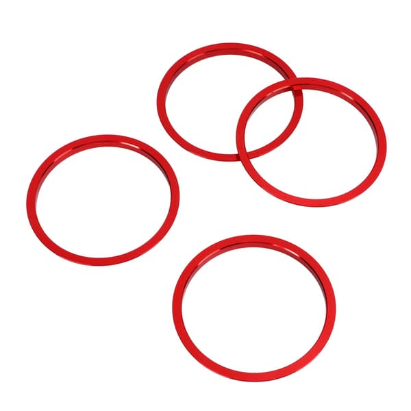 4 stk. AC Luftventil Ring Rød Dekorativ Aluminium Legering Erstatning for Mazda MX‑5 2009‑2015