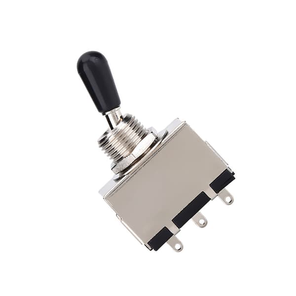 1 st Innesluten 3-vägs Toggle Switch Svart Spets Ersättning för LP Style Elgitarr