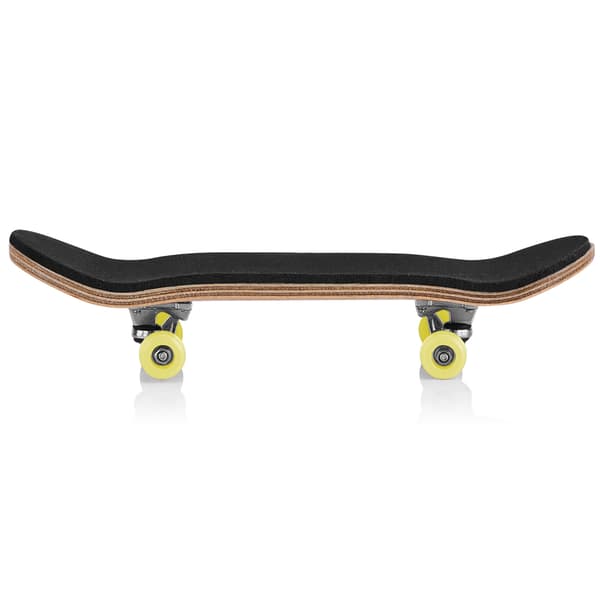 Finger-skateboard i lønnetre med eske - Stressreduserende gave (gul)