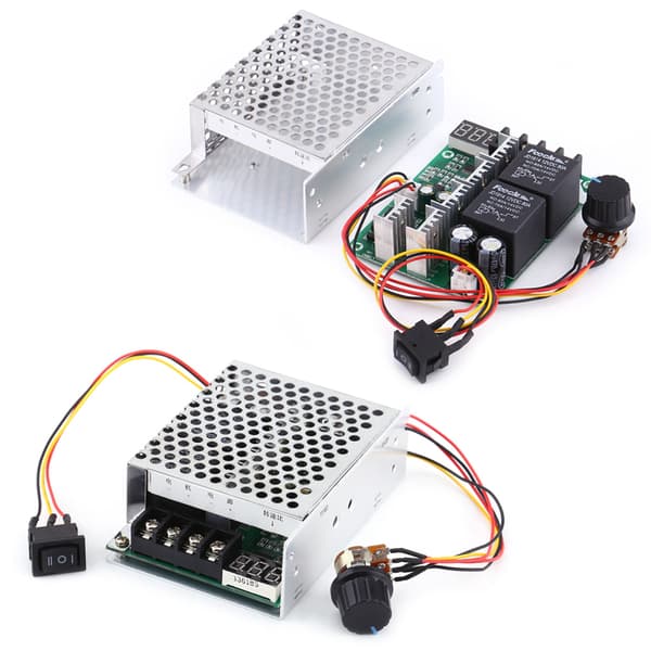 Digitalt display DC motorhastighetskontroller 10V-55V 40A med fremover- og bakoverbryter