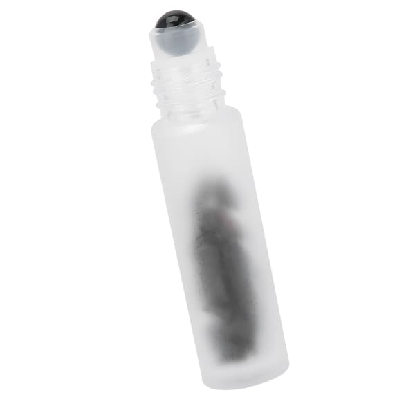 Professionell frostat eterisk olja Roll On glasflaska för hälsovård 10 ml Obsidianboll