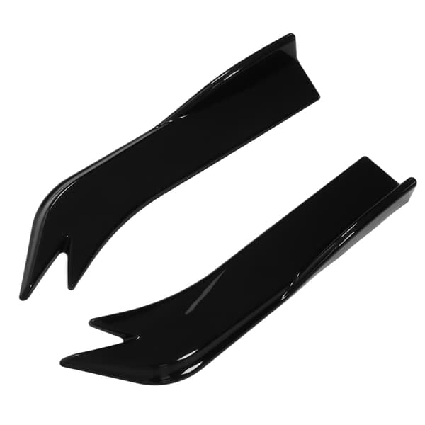 2:a Gen Universal Bumper Lip Diffuser Splitter Sidoskjol Canard Protector med Monteringsskruvar Blank Svart