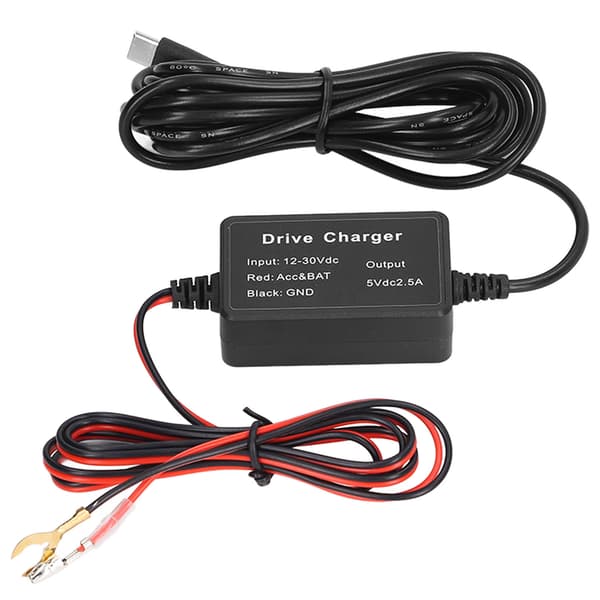 Dash Cam Hardwire Kit 24H Övervakning GPS Navigator Radar Detektor Typ C