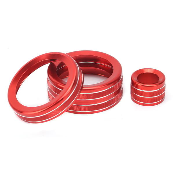 4 stk. A/C Knotte Ring Trim Volumjustering Dekor Passer for Range Rover Evoque 2012-2018 Rød