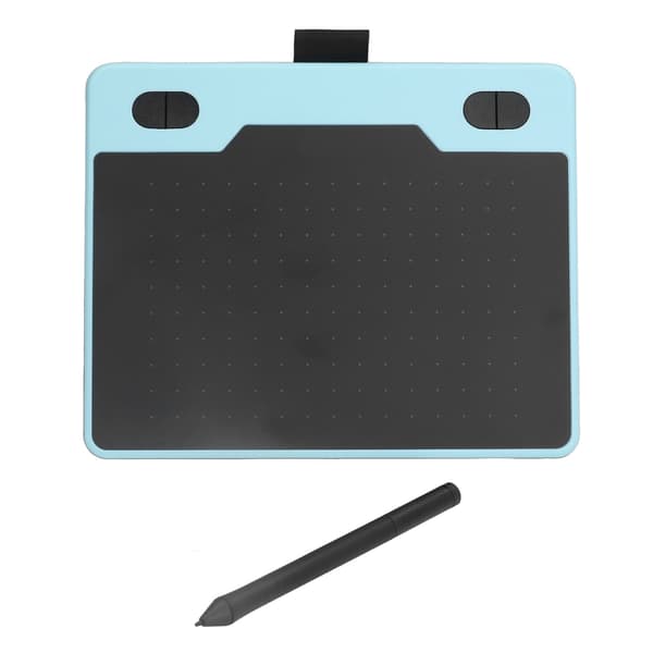 Digitalt kunsttablet 155x100mm 233 PPS 5080 LPI 8192 niveauer Stylus 4 brugerdefinerbare taster USB-port Blå