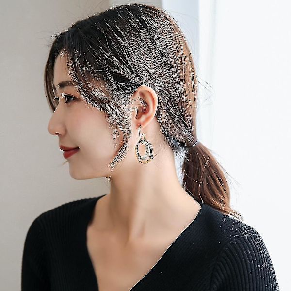 korvakorut Circle Oversized S925 Alloy Zircon For Party