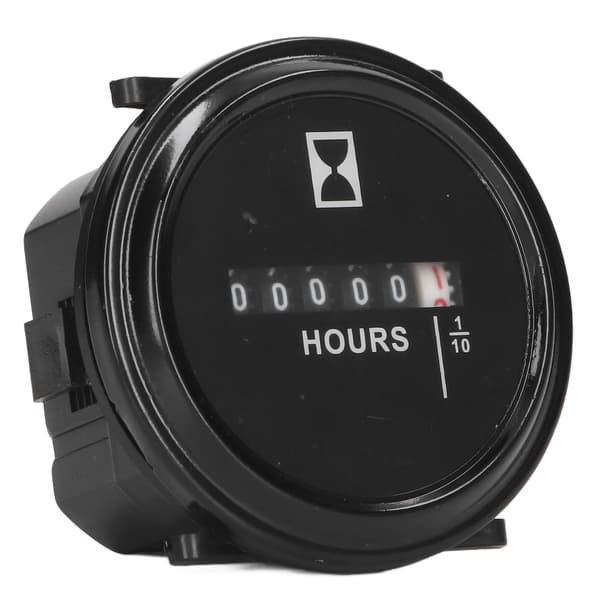 Timräknare 99999.9 Timmar AC DC Universal Timer Helt Förseglad Rund Quartz Mekanisk Timer 6-80V
