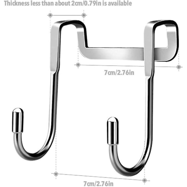 Solid S-formet krog 4 stk/pakke 304 rustfrit stål S-formede kroge Heavy Duty S-kroge Rack-kroge Bøjlekroge