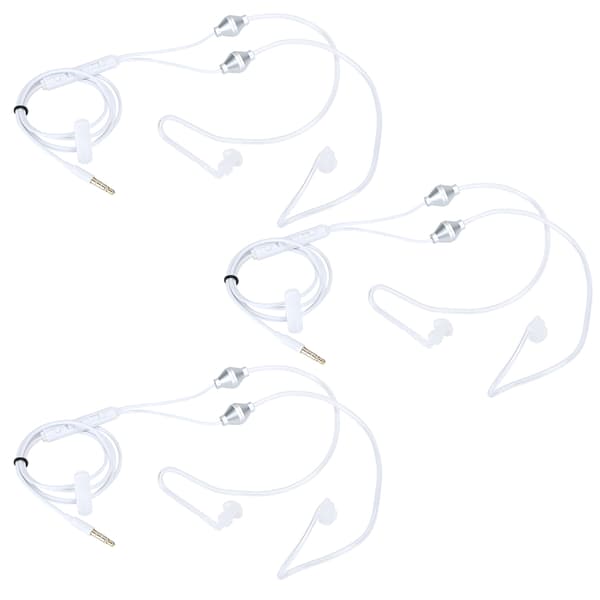 3 Set Mobiltelefon Luftkanal Headset Linjekontrollutrustning