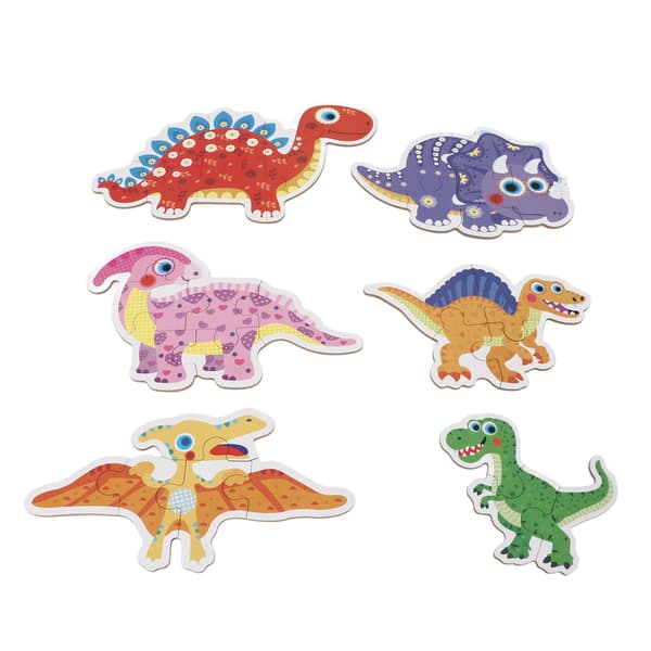 Dinosaurformet Træpuslespil Pædagogisk Legetøj til Småbørn 3 År