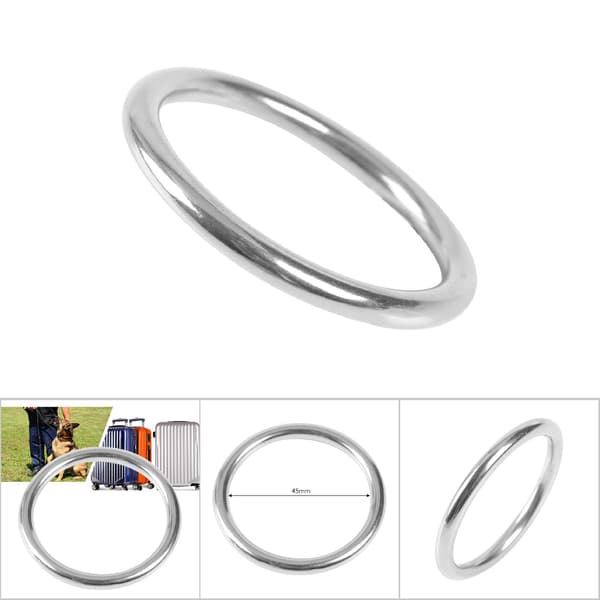 304 Rostfritt Stål Svetsad O-ring 5mm Linjediameter 45mm Innerdiameter Dykningstillbehör