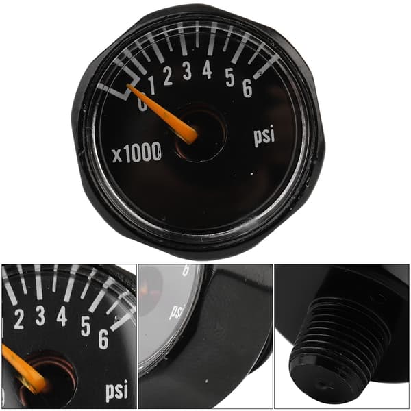 1 8 NPT Precisionsventil Mini Tryckmätare Koldioxid Mikromanometer 6000 PSI