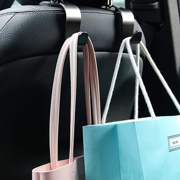 Piao Universal Car Nackstöd Krokar, Bil Organizer Hängare Förvaringskrokar För Väska Handväska Tyg Livsmedel