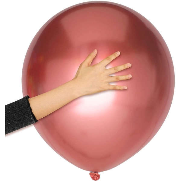 18 tum*25 roséguld förtjockad kromlatex rund ballong,