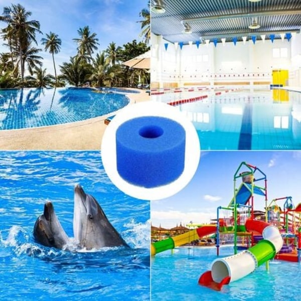 Filtersvamp, Aquarium Filter Svamp, Pool Filter Skum, Genanvendeligt Vaskbart Pool Filter, Genanvendeligt Spa Filter 108*40*73MM