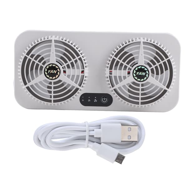 24V USB Genopladelig 3-trins Justerbar Tagventilator til RV