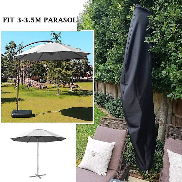Parasoldæksel, 3-3,5 m Parasoldæksel til udendørs, fritbærende parasoldæksel, 420d polyester fritbærende parasol, vandtæt, anti-uv, vindtæt