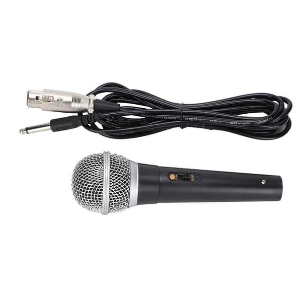 XLR Mikrofon med XLR til 1/4 Tomme Kabel Lydforbindelse Håndholdt Mikrofon til Scene Karaoke Sang og Optagelse