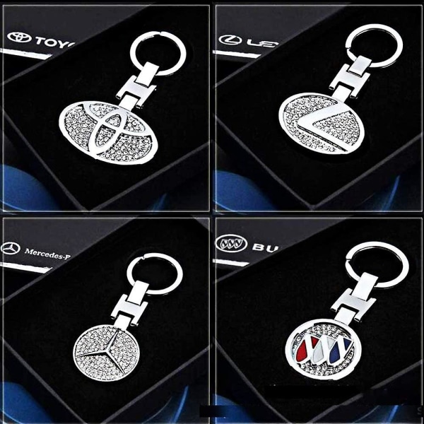 Billogo nøglering vedhæng + gaveæske, Mitsubishi