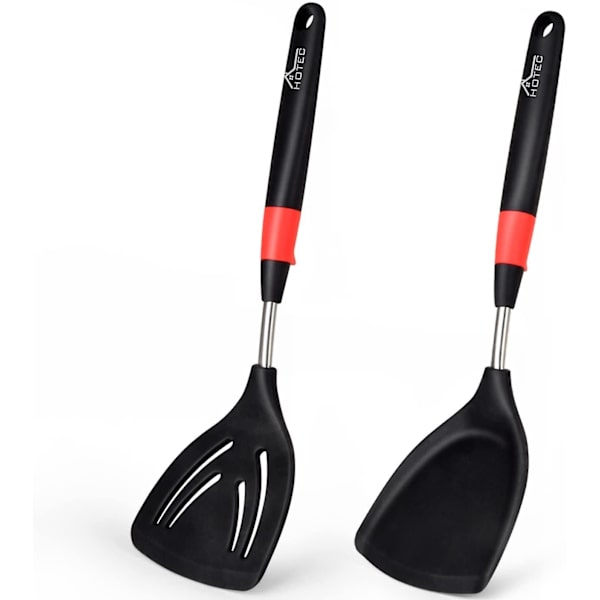 Silikonspatel,kökspaddlar Wok-spatel Värmebeständig Mjuk Gummi Non-stick Köksredskap Diskmaskin Säker, 37cm