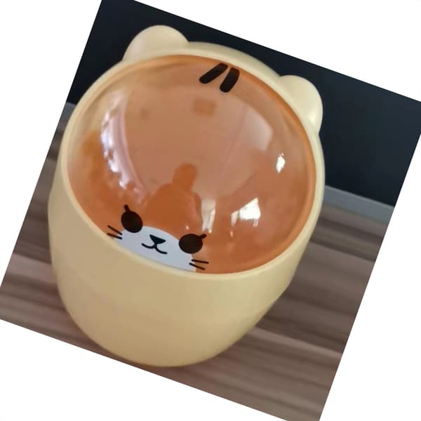 Sööt Mini Pöytäroskis Kannella - Keltainen