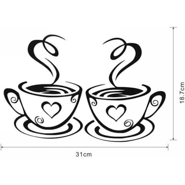 Kaffekopp Design Väggdekaler Hemdekaler Kök Restaurang Inredning