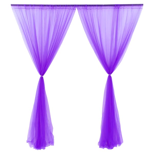 5x10ft Chiffon Bløde Semi-Transparente Moderne Gardiner til Soveværelse Stue Bryllup