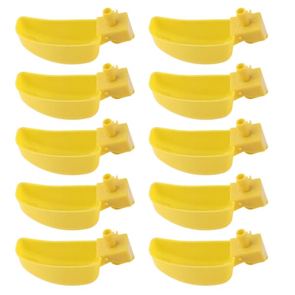 10-pack Automatiska Gula Vattenkoppar Stor Storlek Vaktel Kyckling Fåglar Vänster