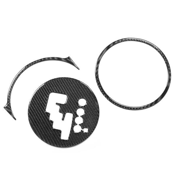 3-pack kolfiber växelspaks panel trim dekoration passar Mazda MX‑5 / Roadster NC 2009‑2015RHD