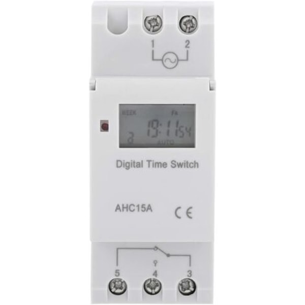 LCD-timer ugentlig elektrisk timer Digital timerkontakt 15A (220V)