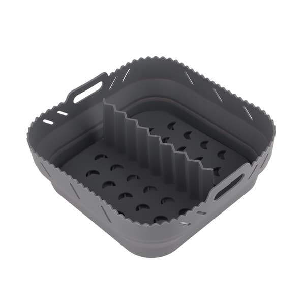 Firkantet silikonebageform til airfryer med silikonemåtte
