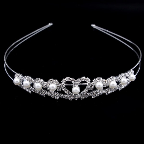Pearl Pannband Strass Inläggning Dubbla Rad Headpieces Enkel Elegant Blings Mode Hår Style 5
