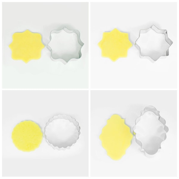 Blomsterram Set Cookie Cutters Set med 10 delar rostfritt stål Omelett Form Set,