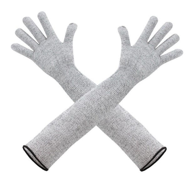 verlängerte 5 hppe angeln anti-schnitt-stufeanti-kratz-anti-stich-arbeitsschutzhandschuhe (grau 30 cm)