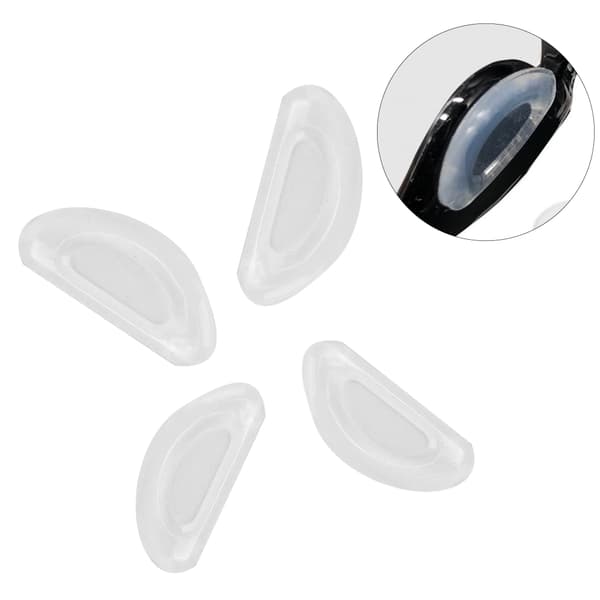 20 Par Halkskydd Näskuddar Silikon Glasögon Näskuddar Transparent Vit