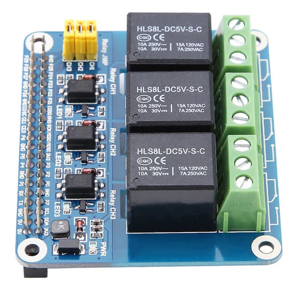 Raspberry Pi A Plus B Plus 2B 3B Plus 3-kanals reléutvidelseskort