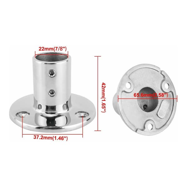 90 Graders Rund Bådklampe 22mm Rustfrit Stål Marine Hardware Tilbehør